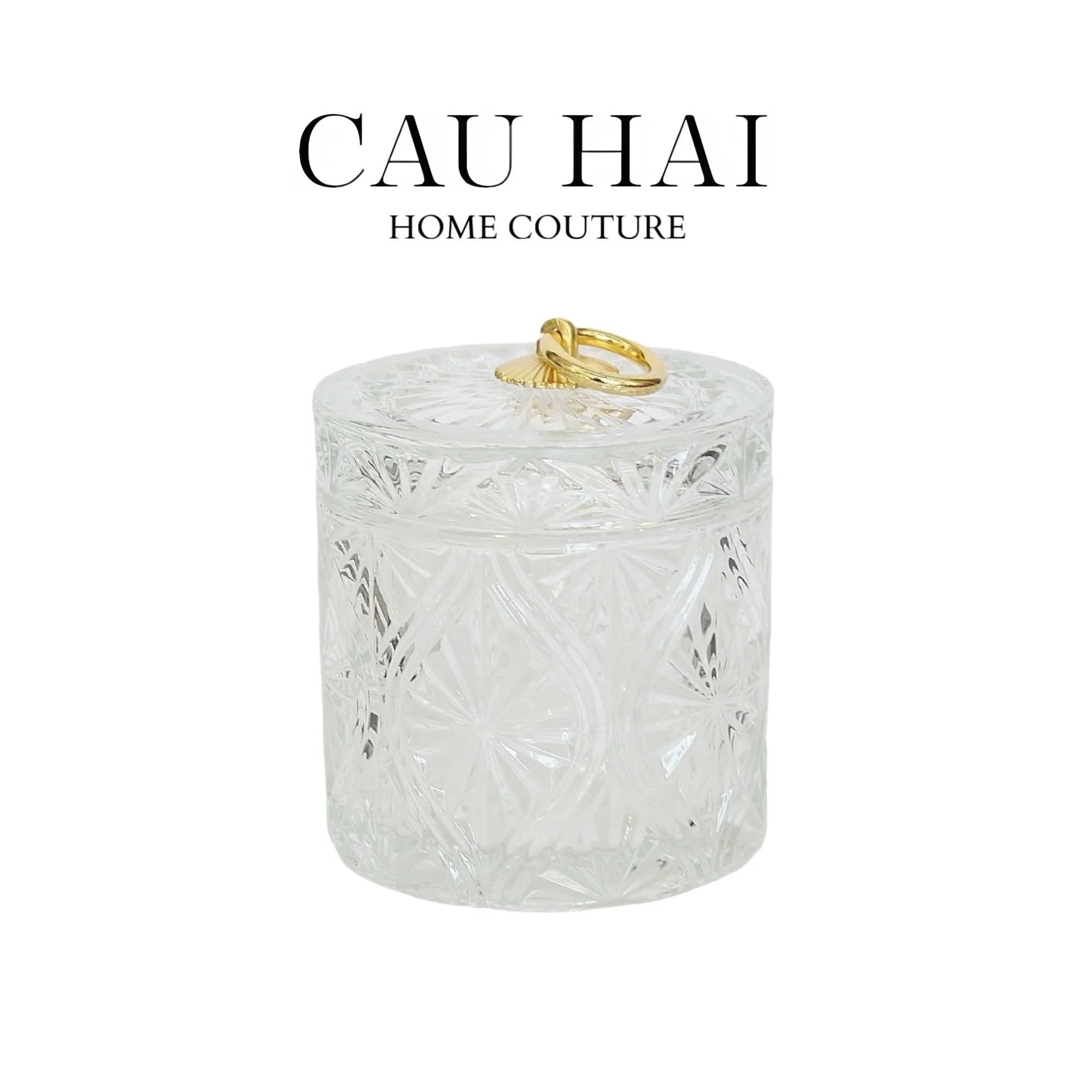 LỌ KẸO CRYSTAL SEASHELL RING JAR-CẬU HAI HOME DECOR
