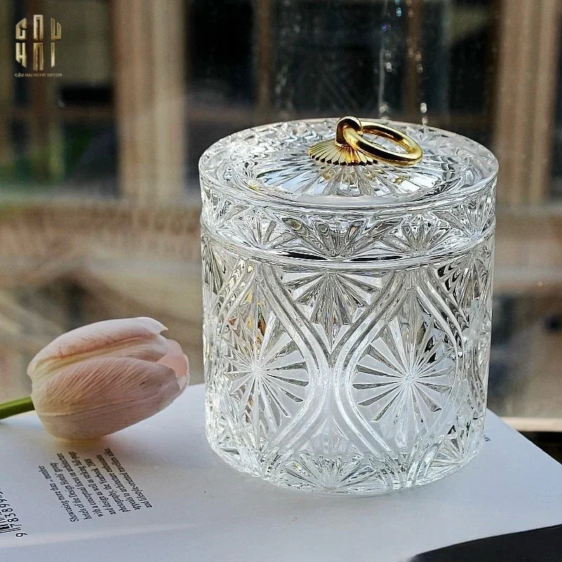 LỌ KẸO CRYSTAL SEASHELL RING JAR-CẬU HAI HOME DECOR