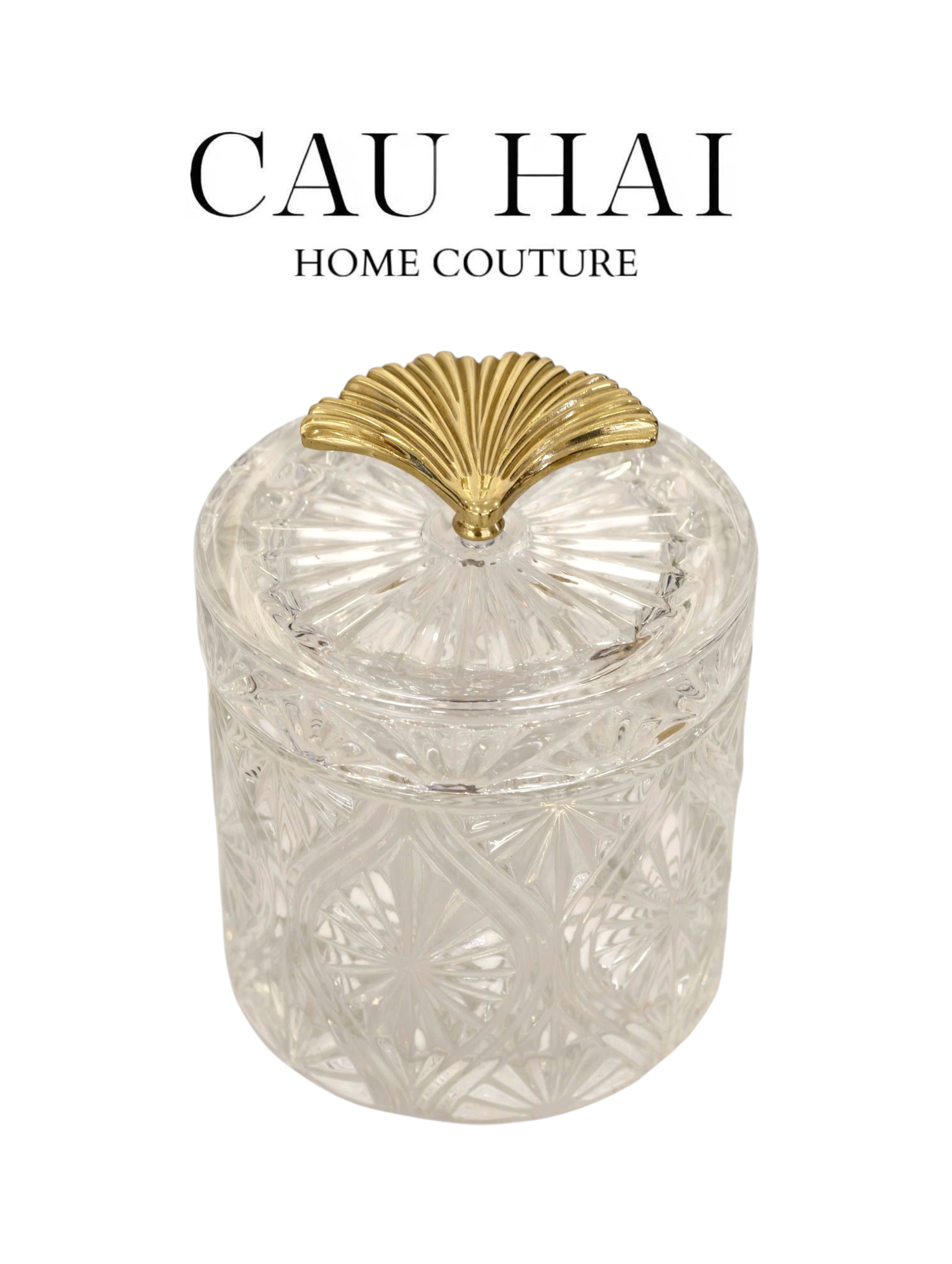 LỌ KẸO CRYSTAL SEASHELL RING JAR-CẬU HAI HOME DECOR