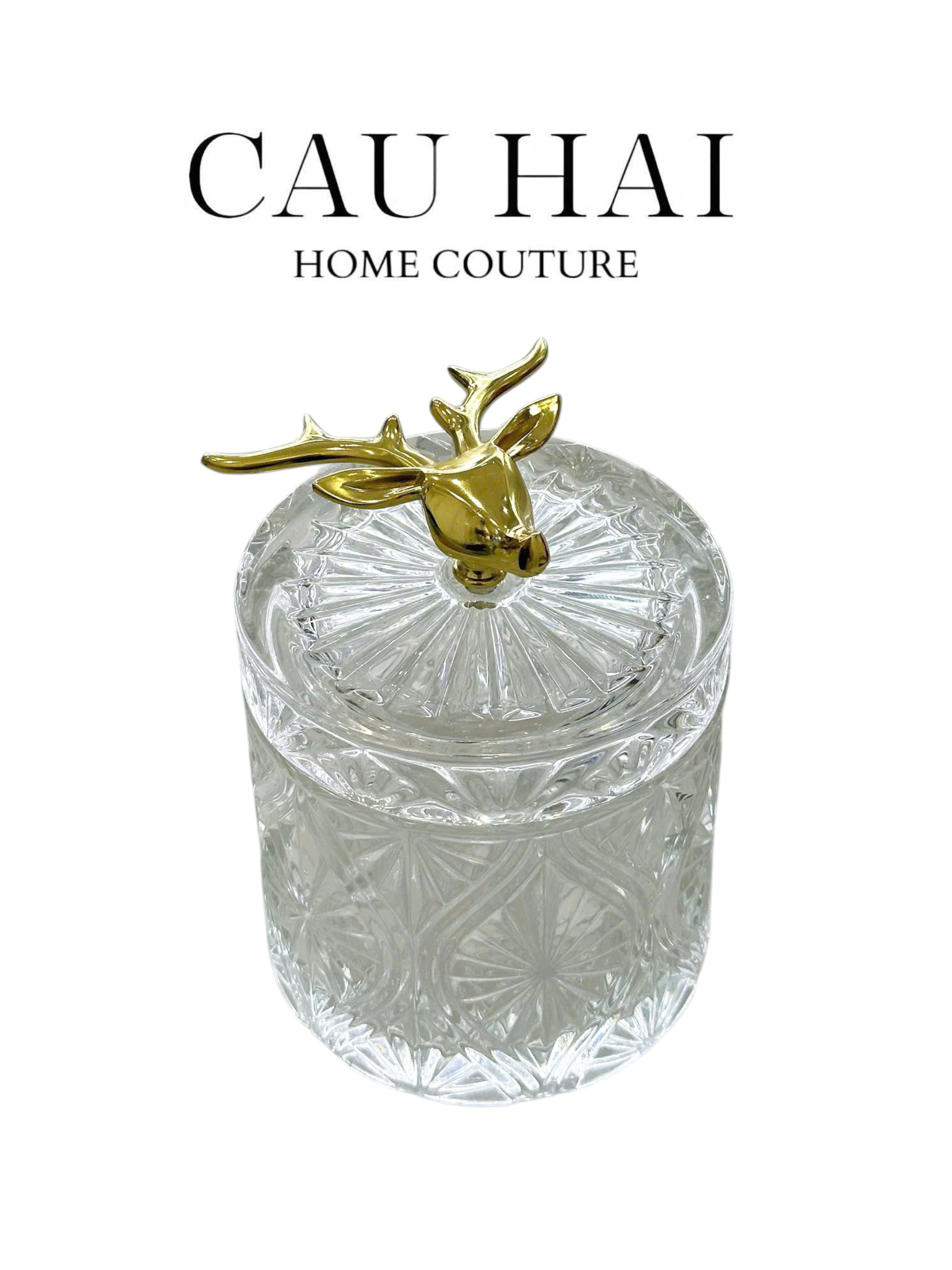 Lọ Kẹo Crystal Seashell Ring Jar - CẬU HAI HOME DECOR