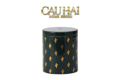 Lọ Kẹo Gốm Sứ Holiday Seasons Golden Fêtes Art Canister 8.5x14-CẬU HAI HOME DECOR