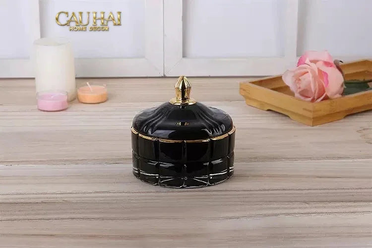 Lọ Kẹo Thuỷ Tinh Castle Wall Cyan / Savior-CẬU HAI HOME DECOR