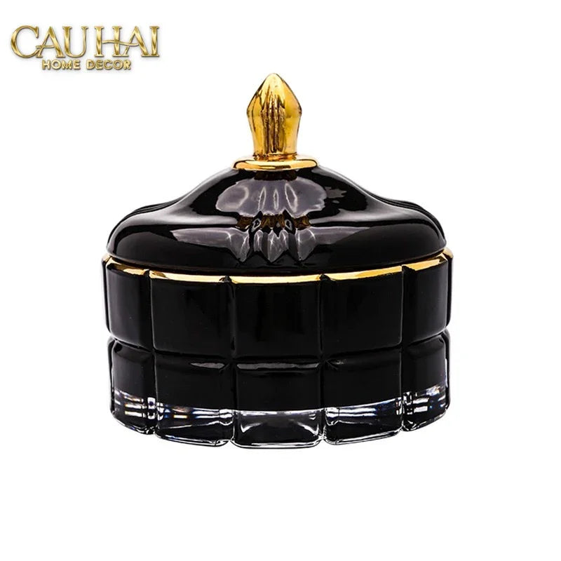 Lọ Kẹo Thuỷ Tinh Castle Wall Cyan / Savior-CẬU HAI HOME DECOR