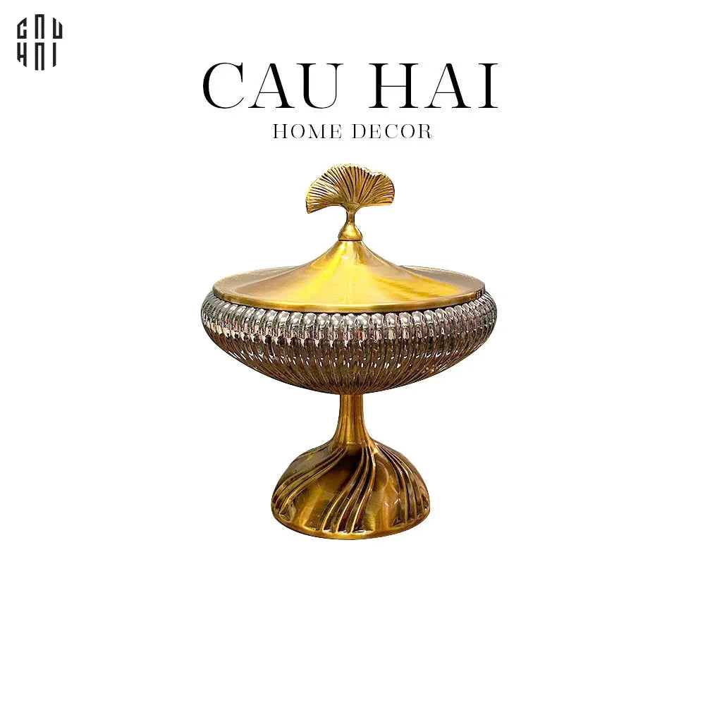 LỌ KẸO THUỶ TINH LUXURY JOLIE SS25-CẬU HAI HOME DECOR