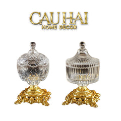 Lọ Keọ Thuỷ Tinh Pedestal Glass Candy Jar H23-LY THỦY TINH-CẬU HAI HOME DECOR