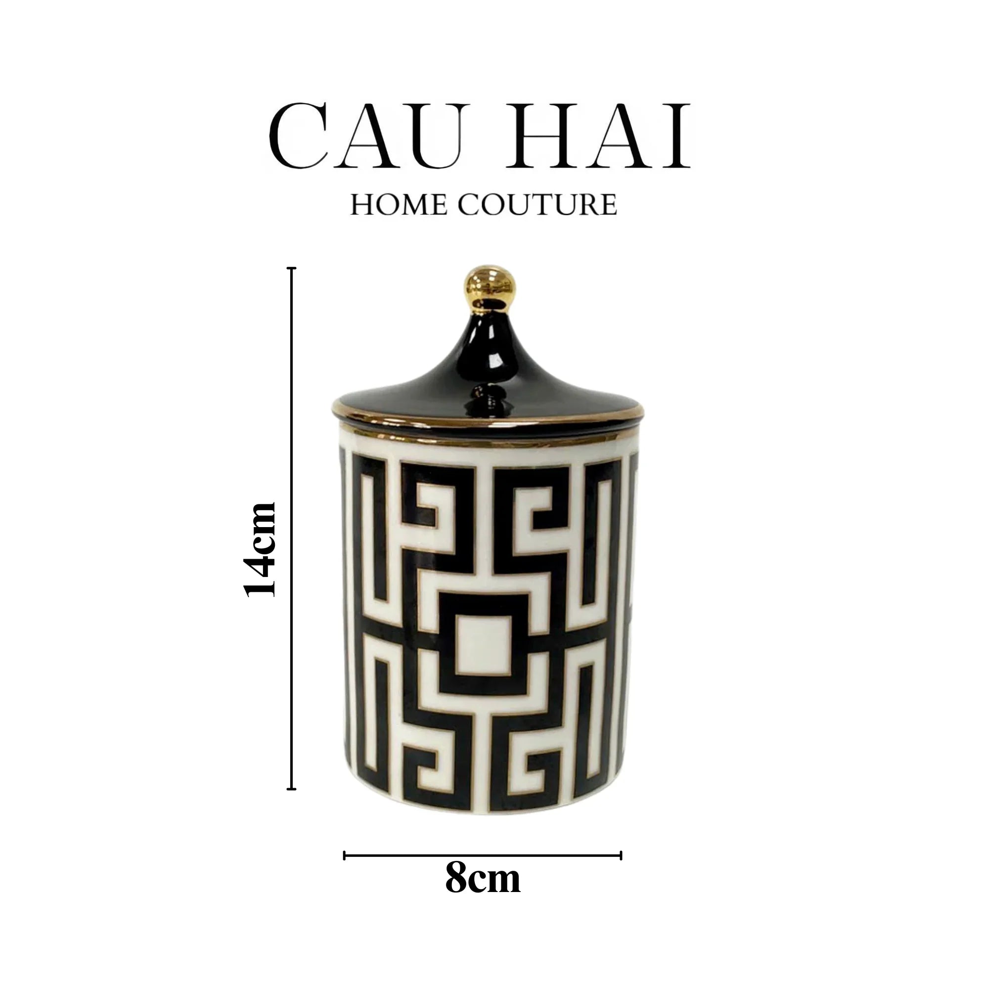LỌ LUXE ROYALE MEANDER KEY-CẬU HAI HOME DECOR