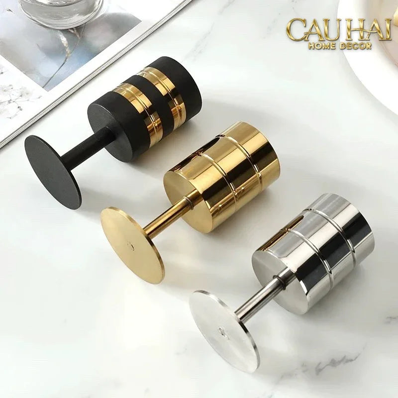 Lọ Muỗng Golden Cannon Stemware Dessert Spoon Holder-CẬU HAI HOME DECOR