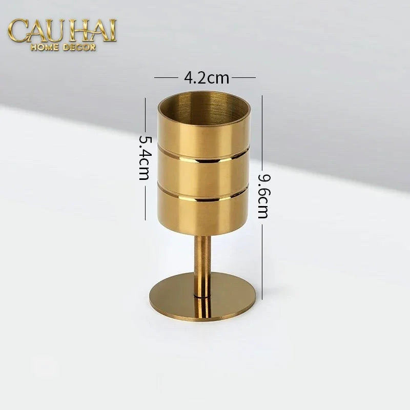 Lọ Muỗng Golden Cannon Stemware Dessert Spoon Holder-CẬU HAI HOME DECOR