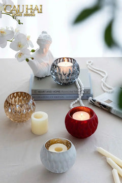 Lọ Nến Opaline Aurum Glow Candle Bowl.-CẬU HAI HOME DECOR