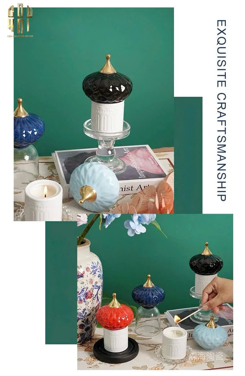 Lọ Nến Persian Castle - Blue/Red/Light Blue-CẬU HAI HOME DECOR