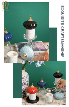 Lọ Nến Persian Castle - Blue/Red/Light Blue-CẬU HAI HOME DECOR