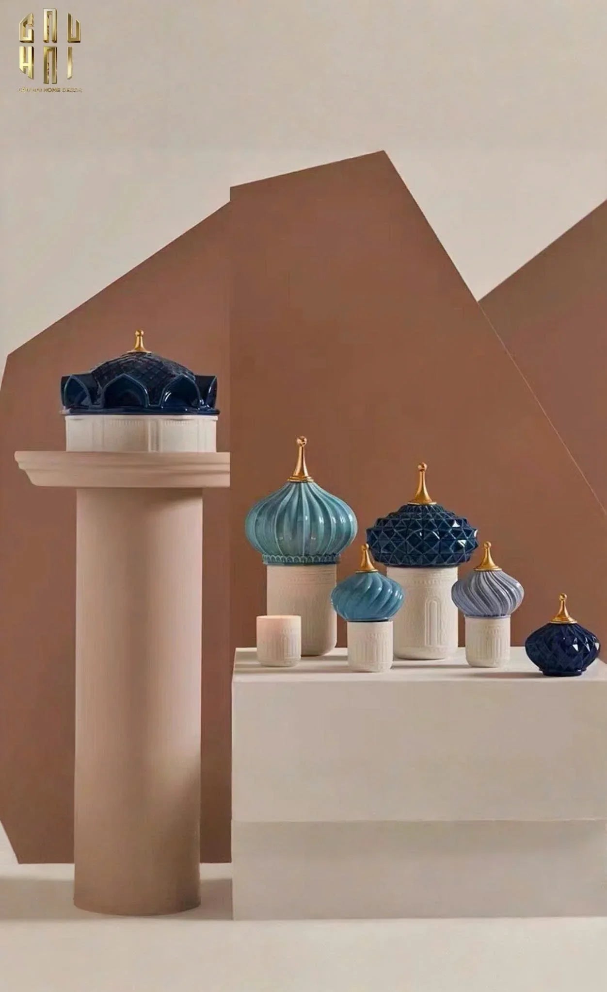 Lọ Nến Persian Castle - Blue/Red/Light Blue-CẬU HAI HOME DECOR