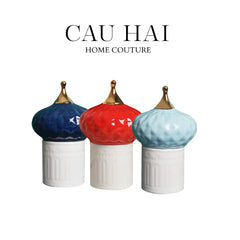 Lọ Nến Persian Castle - Blue/Red/Light Blue-CẬU HAI HOME DECOR