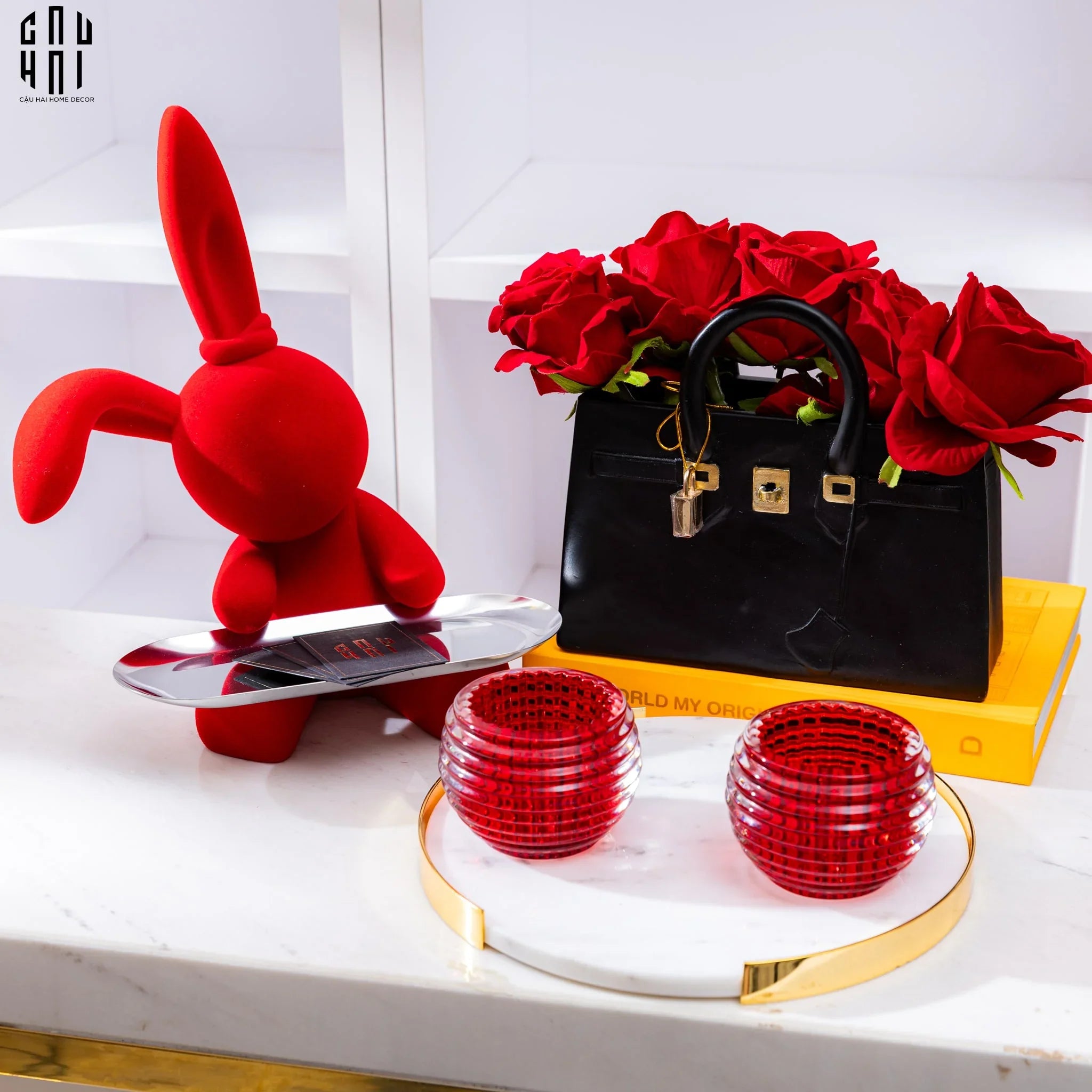 LỌ NẾN TINI - RUBY - SS25-CẬU HAI HOME DECOR