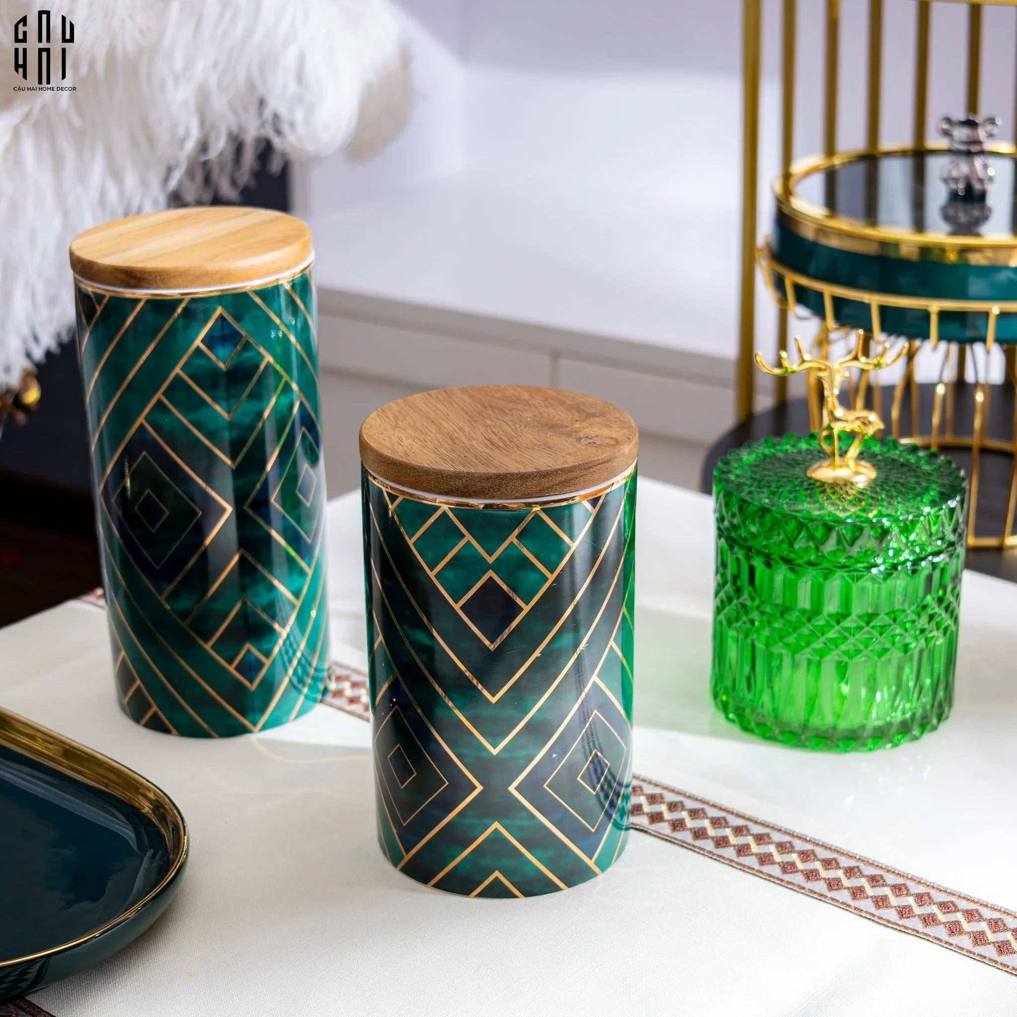 LỌ PANTRY EMERALD - L SS22-CẬU HAI HOME DECOR