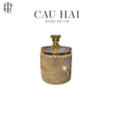 LỌ TĂM BÔNG BEAR DIAMOND BLING BLING-CẬU HAI HOME DECOR
