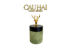 Lọ Tăm / Gạt Tàn Lux Oakwood Verdant Impériale Leather-CẬU HAI HOME DECOR