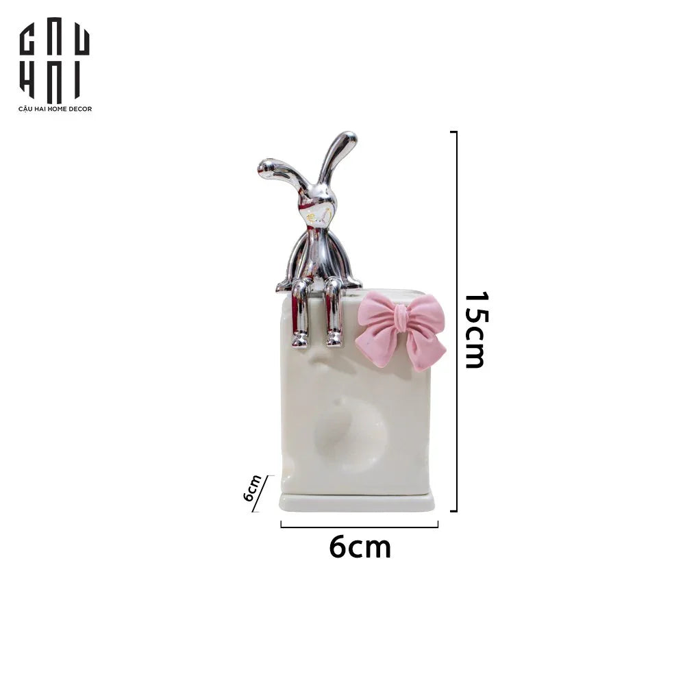 Lọ Tăm Moon The Bunny Ss25-CẬU HAI HOME DECOR