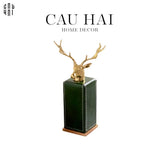LỌ TĂM OAKWOOD LEATHER - GREEN ALLEY SS25-CẬU HAI HOME DECOR