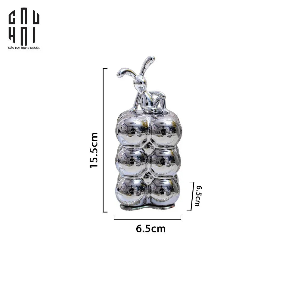 Lọ Tăm Silver Miley - Red Bow Ss25-CẬU HAI HOME DECOR