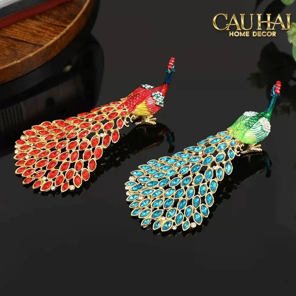 Lọ Trang Sức Khổng Tước Mini Lọ Lưu Trữ Trang Sức Jewelry Paon Box-HŨ TRANG TRÍ-Đối tác tại Trung Quốc theo từng đơn đặt hàng-CẬU HAI HOME DECOR
