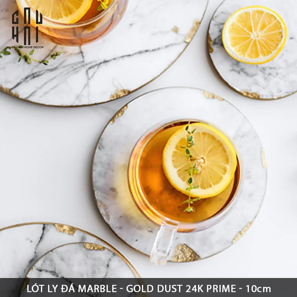 LÓT LY ĐÁ MARBLE - GOLD DUST 24K PRIME-CẬU HAI HOME DECOR