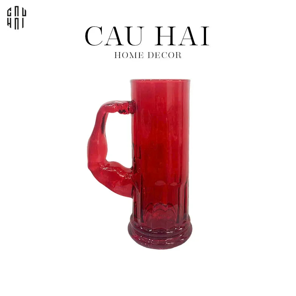 Ly Bia Thuỷ Tinh Hercules 600Ml - Red-CẬU HAI HOME DECOR