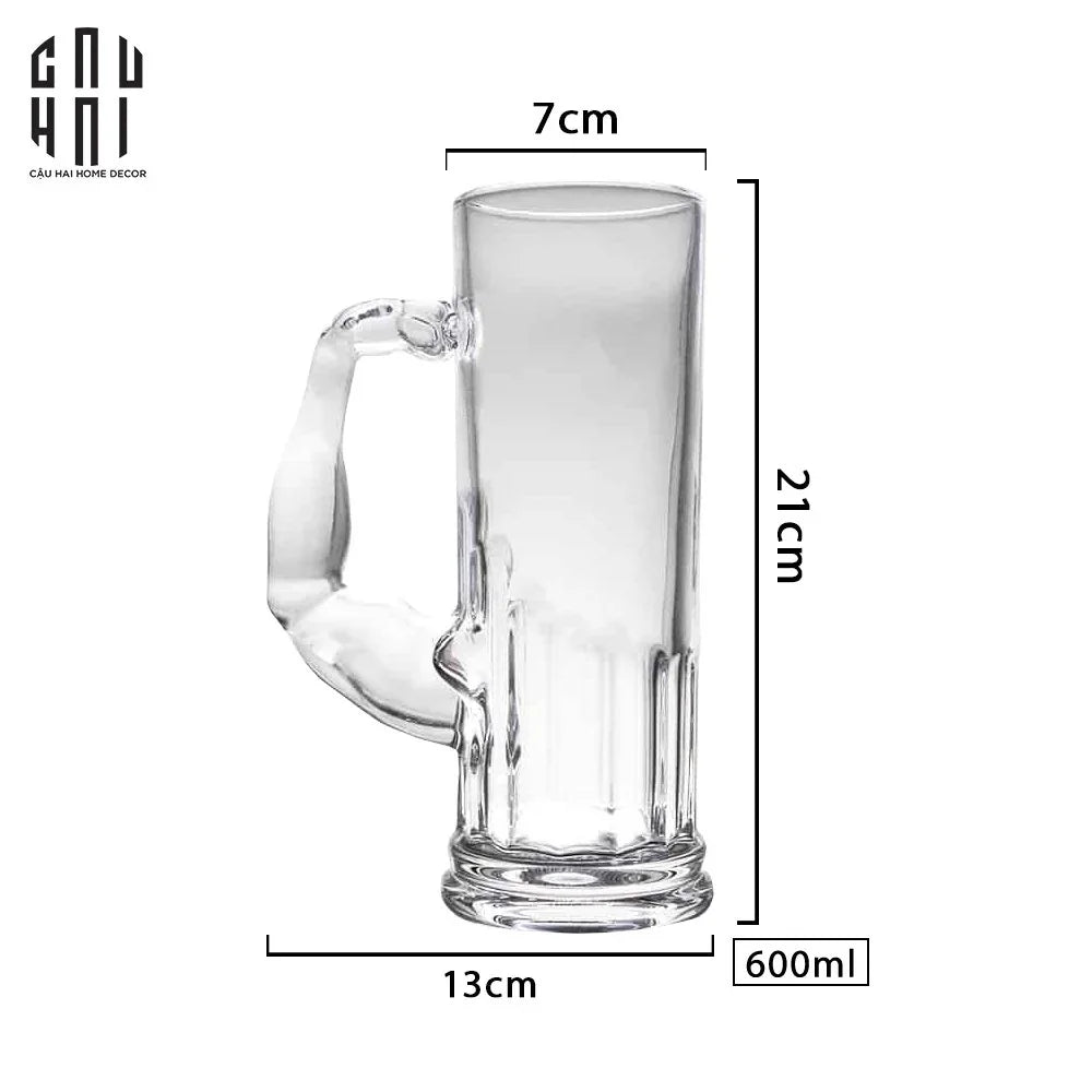 LY BIA THUỶ TINH HERCULES 600ML SS25-CẬU HAI HOME DECOR