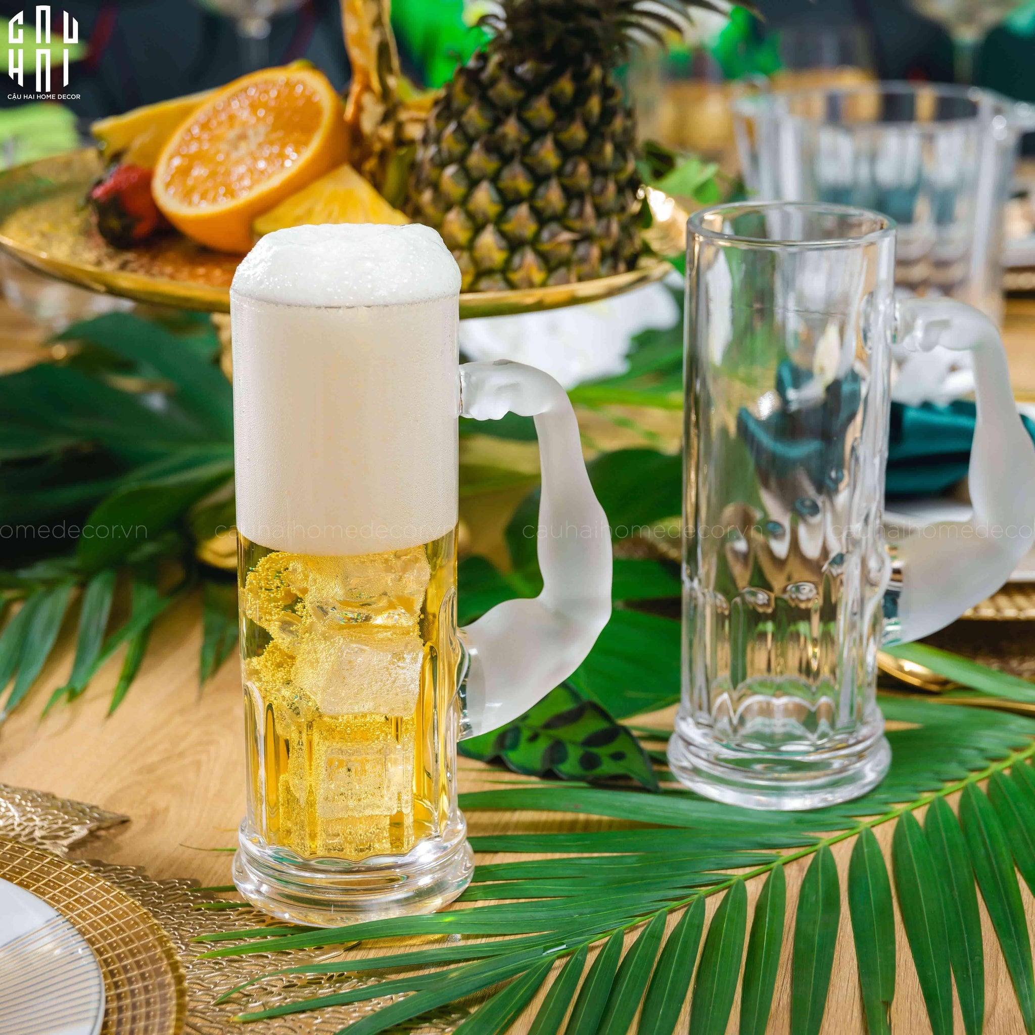 LY BIA THUỶ TINH HERCULES 600ML SS25-CẬU HAI HOME DECOR