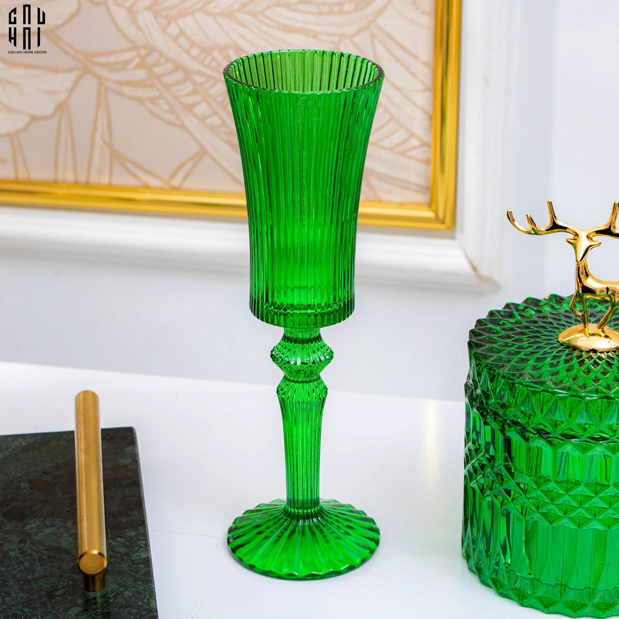 LY CHAMPAGNE ARNORD - GREEN-CẬU HAI HOME DECOR