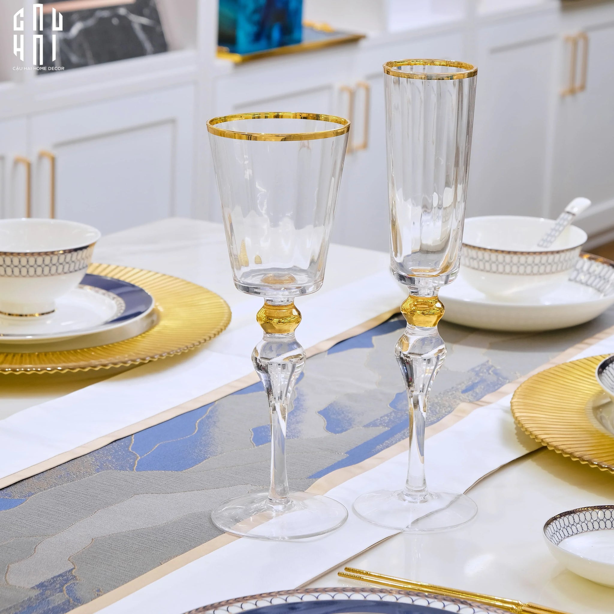 Ly Champagne Thuỷ Tinh Symphony 8x28 220ml Champagne Glasses-CẬU HAI HOME DECOR