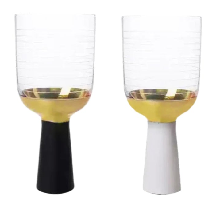 Ly Cocktails Thuỷ Tinh Đen - Malta Black Knight - Allure Gold 19x8.6 400ml