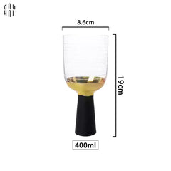 Ly Cocktails Thuỷ Tinh Đen - Malta Black Knight - Allure Gold 19x8.6 400ml-CẬU HAI HOME DECOR