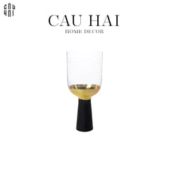Ly Cocktails Thuỷ Tinh Đen - Malta Black Knight - Allure Gold 19x8.6 400ml-CẬU HAI HOME DECOR