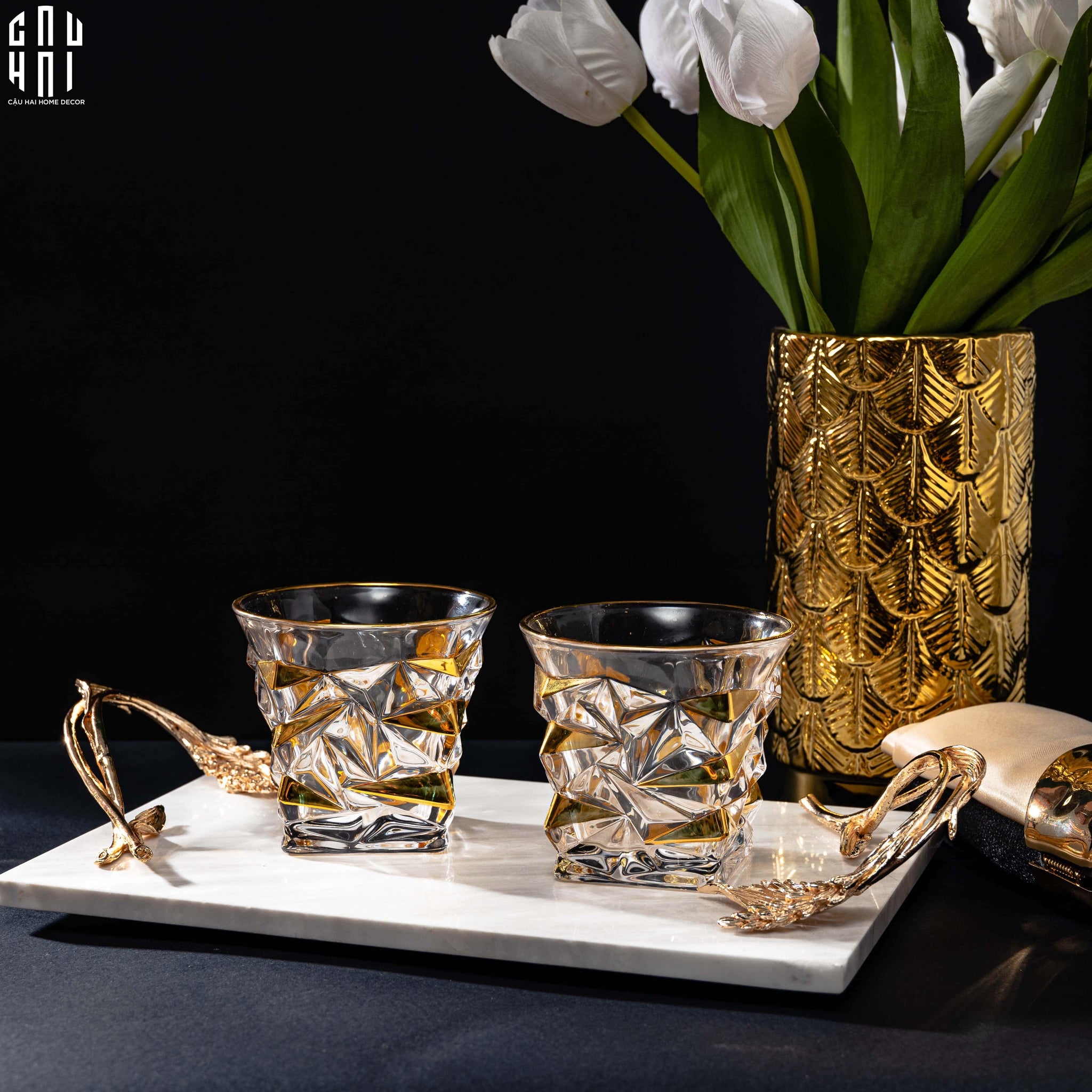 Ly Gala Royale Ss25 Cristalleries Liqour Glasses-CẬU HAI HOME DECOR