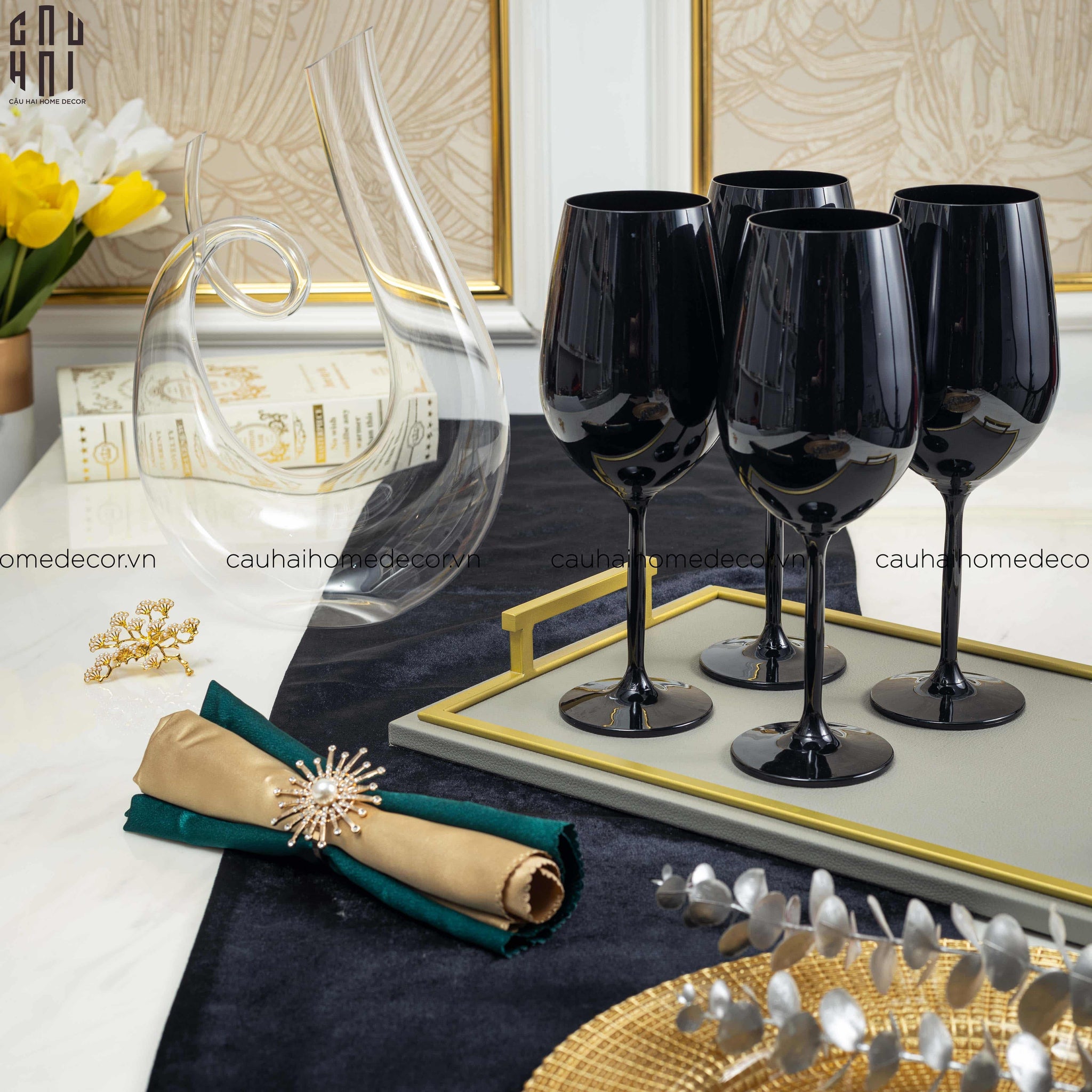 LY RƯỢU VANG ENIGMA 750ML SS 22-CẬU HAI HOME DECOR