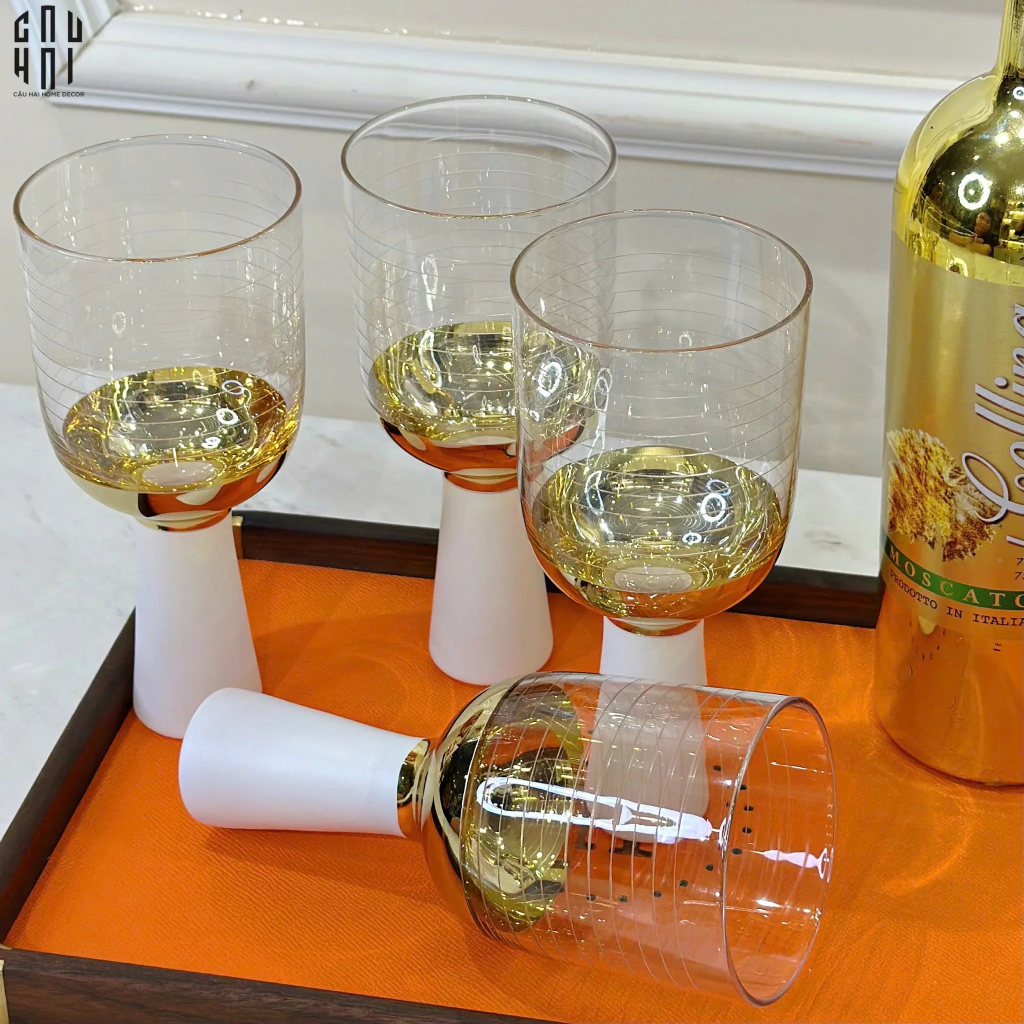 LY RƯỢU VANG GOMEZ - WHITE SS25-CẬU HAI HOME DECOR