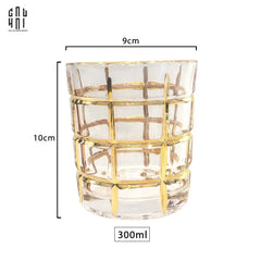 Ly Shot Brandy Whiskey Pha Lê Eden Allure Gold Lignes 300Ml 9x10cm-CẬU HAI HOME DECOR