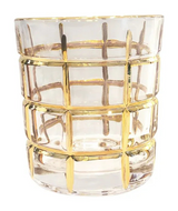 Ly Shot Brandy Whiskey Pha Lê Eden Allure Gold Lignes 300Ml 9x10cm