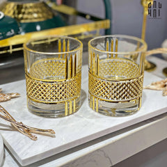Ly Shot Brandy Whiskey Pha Lê Walter Allure Gold Lignes 310ml 9x10cm-CẬU HAI HOME DECOR