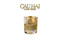 Ly Shot Brandy Whiskey Pha Lê Walter Allure Gold Lignes 310ml 9x10cm-CẬU HAI HOME DECOR