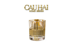 Ly Shot Brandy Whiskey Pha Lê Walter Allure Gold Lignes 310ml 9x10cm-CẬU HAI HOME DECOR