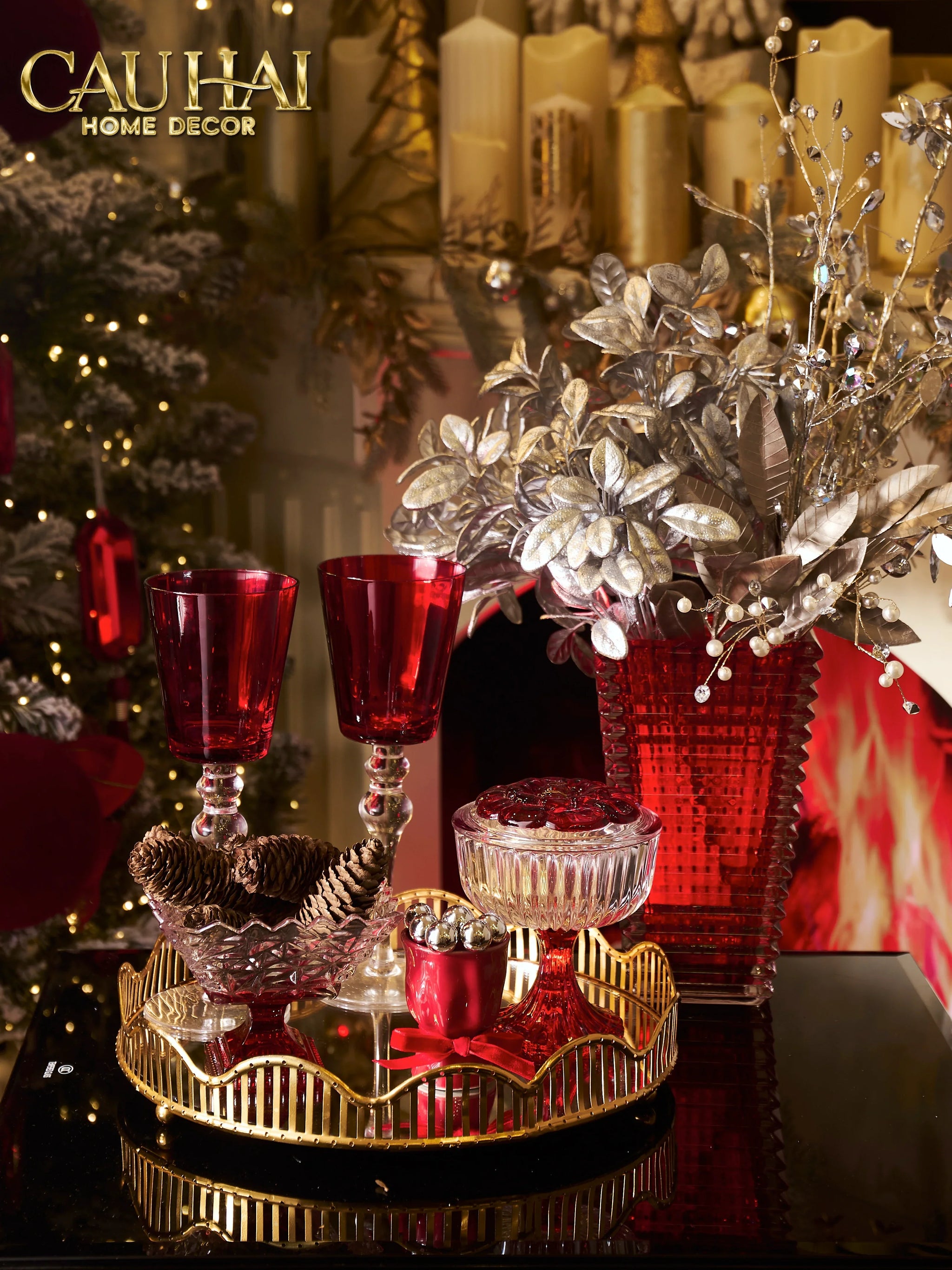 Ly Tráng Miệng Thuỷ Tinh Ruby Glacée Coupe Dessert-LY THỦY TINH-CẬU HAI HOME DECOR