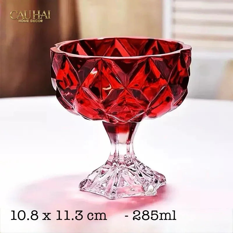 Ly Tráng Miệng Thuỷ Tinh Ruby Glacée Coupe Dessert-CẬU HAI HOME DECOR