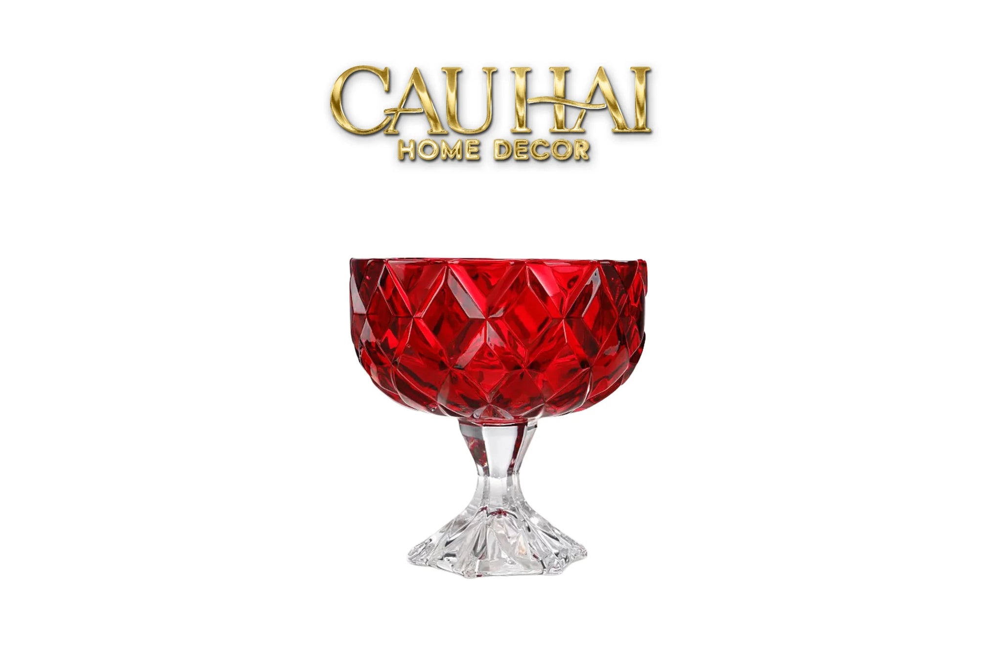Ly Tráng Miệng Thuỷ Tinh Ruby Glacée Coupe Dessert-CẬU HAI HOME DECOR