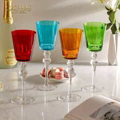 Ly Vang Đỏ Thuỷ Tinh Crimson Peak Lily - Red Wine Glasses 8.5x25 260ml-CẬU HAI HOME DECOR