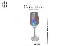 Ly Vang Thuỷ Tinh Đính Kim Cương - Diamond Bling Bling 6.5x23 450ML-CẬU HAI HOME DECOR
