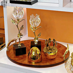 Maison Coutre - Khay Tròn Màu Hổ Phách Amber Savage D43-CẬU HAI HOME DECOR