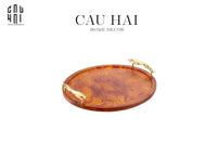 Maison Coutre - Khay Tròn Màu Hổ Phách Amber Savage D43-CẬU HAI HOME DECOR