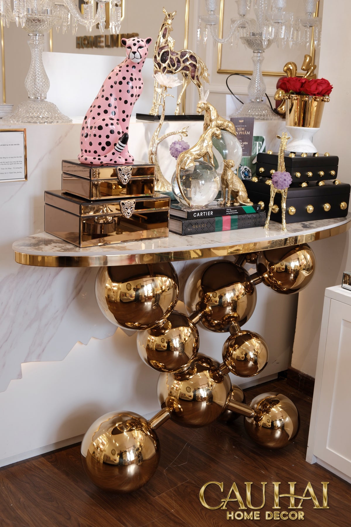 Maison Couture - Bàn Console Trang Trí Cao Cấp Sphère Royale Table-BÀN SOFA-CẬU HAI HOME DECOR